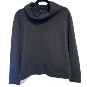 Banana Republic Cowl Neck Ribbed Sweater - Black, Size Small